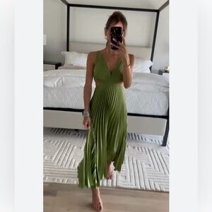 Abercrombie Giselle Pleated Cutout Dress